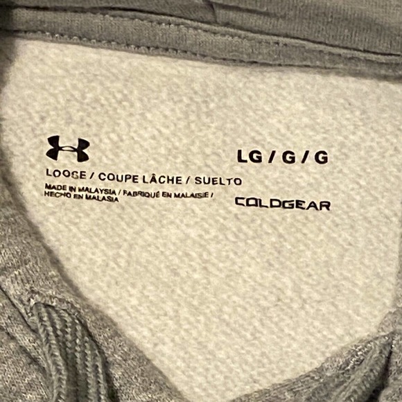 Under Armour Pullover Hoodie Mens Size Large Cold Gear GrayMinneapolis - Picture 3 of 15